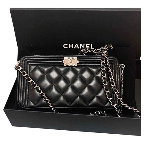 chanel wallet le boy|chanel boy wallet with chain.